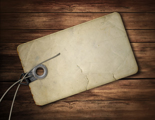 Old label, cardboard, paper, grunge