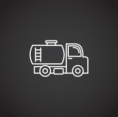 Car icon outline on background for graphic and web design. Creative illustration concept symbol for web or mobile app