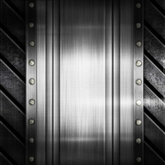 Metal background for industrial and technology design