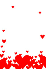 Valentine's day background with hearts. Vector illustration, valentines day, valentine. Love, advertising, simple drawing.