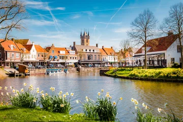 Foto auf Acrylglas Brügge Historic town of Sluis, Zeelandic Flanders region, Netherlands