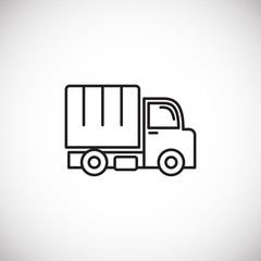 Car icon outline on background for graphic and web design. Creative illustration concept symbol for web or mobile app