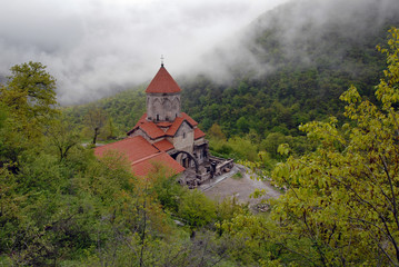 Vahanavank Monastery (founded in 10th century, rebuild in 2009). Outskirts of Kapan town, Syunik Region, Armenia.