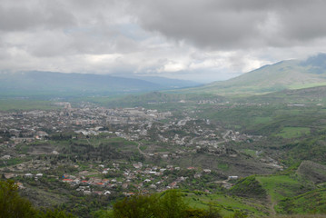 Fototapeta na wymiar Stepanakert city is the capital of Mountainous Karabakh.