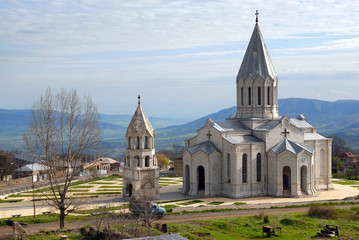 Surb Amenaprkich Ghazanchetsots church (1868-1887) in Shusha town, Mountainous Karabakh.
