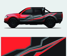 Fototapeta premium truck decal graphic wrap vector, abstract background