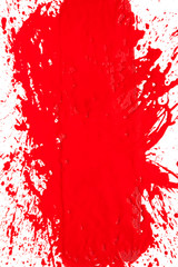 Red spreading over white background