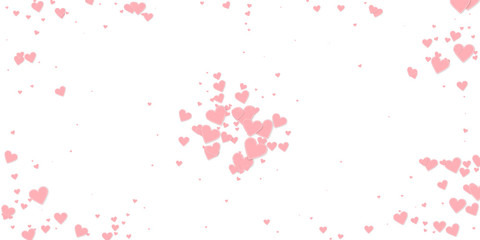 Pink heart love confettis. Valentine's day explosi