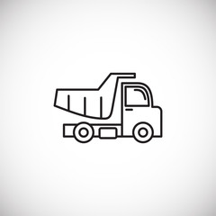 Car icon outline on background for graphic and web design. Creative illustration concept symbol for web or mobile app