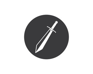 sword logo icon vector illustration design