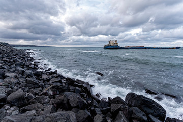 abandoned ship in isyanbul black sea