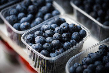 fresh berries close up - strawberries, blueberries, red berries, raspberry, black berries 