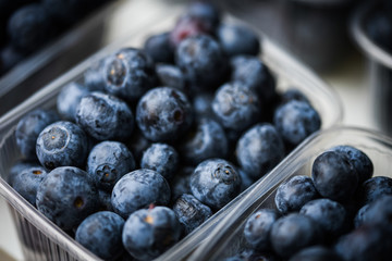 fresh berries close up - strawberries, blueberries, red berries, raspberry, black berries 
