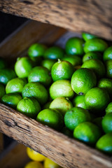 close up view of fresh limes