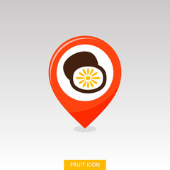 Kiwi fruit, kiwifruit or Chinese gooseberry icon