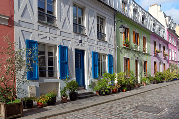 Fototapeta premium Colored street in Paris