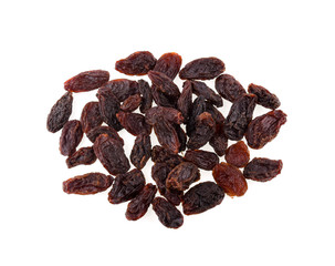 Raisins isolated on white background