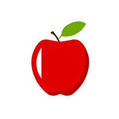 Red apple icon vector illustration. EPS 10