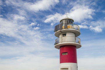 Lighthouse with solar panels in Cabo Ortegal, Spain