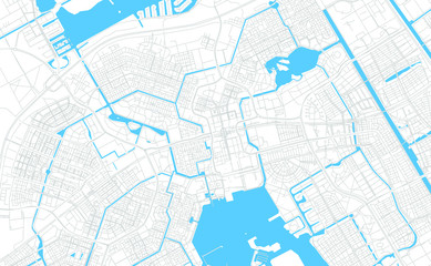 Almere, Netherlands bright vector map