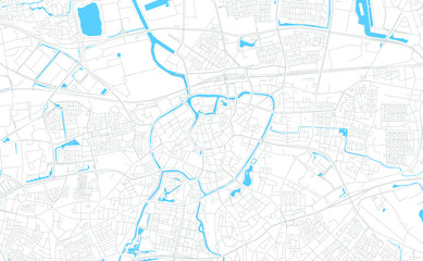 Breda, Netherlands bright vector map