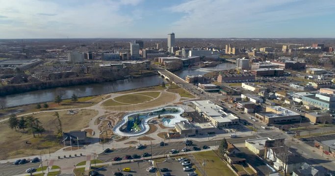 South Bend Indiana Aerial 4k Footage Clip 19