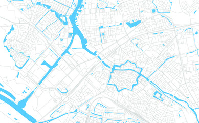 Obraz premium Zwolle, Netherlands bright vector map