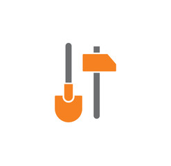 Construction related icon on background for graphic and web design. Creative illustration concept symbol for web or mobile app