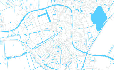 Alphen aan den Rijn, Netherlands bright vector map