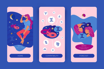 Fototapeta premium Gemini Mobile App Screens