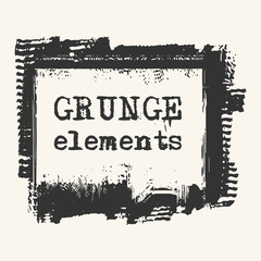 Abstract grunge stamp element on white background.