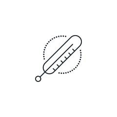 thermometer creative icon. From Medicine icons collection. Isolated thermometer sign on white background