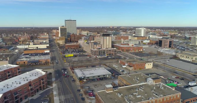 South Bend Indiana Aerial 4k Footage Clip 14