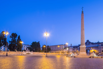Piazza del Popolo (People's Square), Rome, Italy.