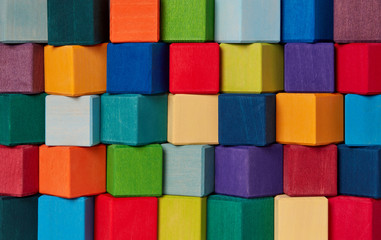 Fototapeta na wymiar Color toy blocks background