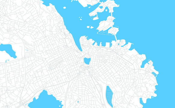 Stavanger, Norway bright vector map