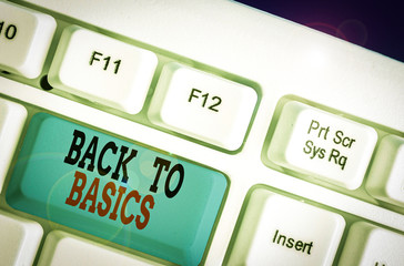 Handwriting text Back To Basics. Conceptual photo Return simple things Fundamental Essential...