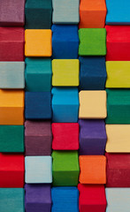 Fototapeta na wymiar Multi-colored toy bricks background