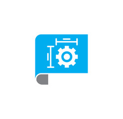 Engineering related icon on background for graphic and web design. Creative illustration concept symbol for web or mobile app