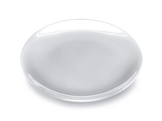 white plate isolated on white background.
