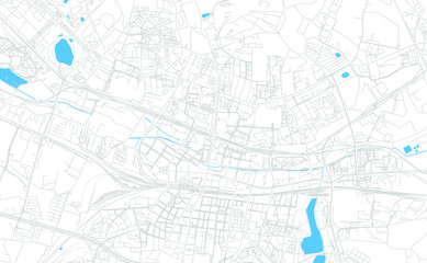 Katowice, Poland bright vector map