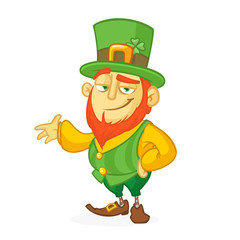 Cartoon funny Leprechaun. Vector illustration. St. Patrick's Day