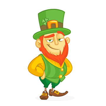 Cartoon funny Leprechaun. Vector illustration. St. Patrick's Day
