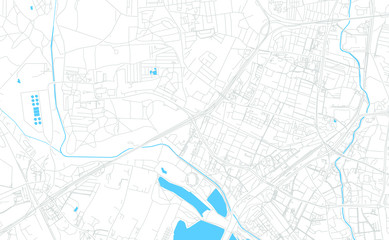 Sosnowiec, Poland bright vector map
