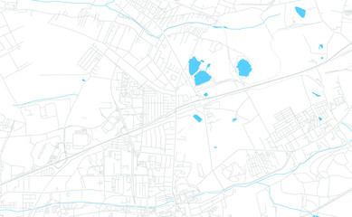Zabrze, Poland bright vector map