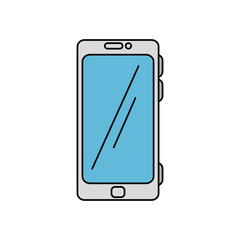 Smartphone design, Cellphone mobile digital phone technology communication and social media theme Vector illustration