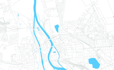 Opole, Poland bright vector map