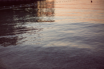 sunset on lake