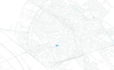 Fototapeta premium Ploiesti, Romania bright vector map