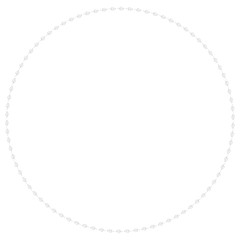 Naklejka premium Round frame of black-and-white pretty horizontal leaves. Isolated nature frame on white background for your design.
